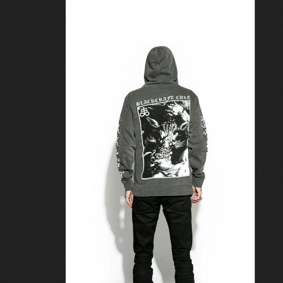 Blackcraft Cult Fiend - Unisex Pigment Dyed Hooded Pullover - Picture 3 of 7